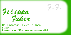 filippa fuker business card